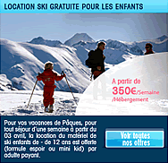 Vacances de Paques, Location gratuite de Ski pour les enfants