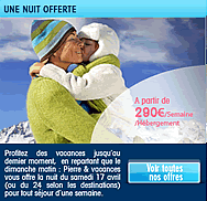 Vacances de Paques, séjour ski, une nuit offerte